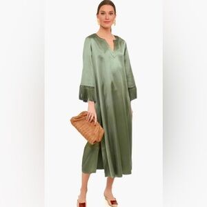 Tuckernuck , satin dress with fringe